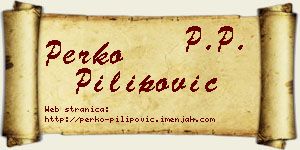 Perko Pilipović vizit kartica